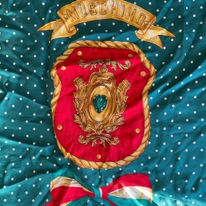 Authenticated Moschino printed scarf 32x32